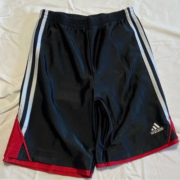 Adidas boys Black and Red Athletic Shorts - Picture 3 of 5